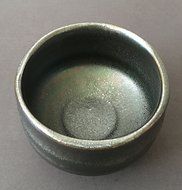 Japanese Metallic Black Matcha Cup Bowl Bamboo Scoop 80 Whisk Tea Ceremony Gift Box Set N3