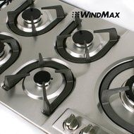 Windmax Hot 34" Stainless Steel Built-in 5 Burner Stove Gas Hob Cooktop Cooker Cook Tops