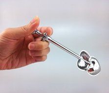 yueton 2pcs Stainless Steel Ball and Heart Shape Push Stretchable Tea Infuser Strainer with Long Spoon Handle N6