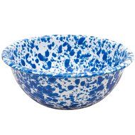 Enamelware Cereal Bowl - Navy Blue / Cream Marble N2