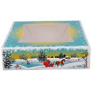 Pastry &amp; Cookie Box Winter Scene with Window 10 x 10 x 2-1/2 Inches, 5 Count by GSA