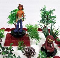 THE CROODS 16 Piece Birthday Cake Topper Set Featuring Crood Figures and Themed Decorative Accessories - Figures...