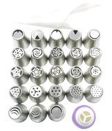 Pridebit Russian Piping Tips Cake/Cupcake Decorating Tips 23 Extra Large Stainless Steel Icing Nozzles 2 Sphere... N2