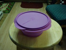 Tupperware Flatout 4cup Bowl Purple