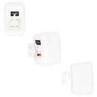 Theater Solutions TS525ODW Indoor or Outdoor Speakers Weatherproof Mountable White 4 Pair Pack N4