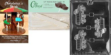 Cybrtrayd J070 Dump Truck Lolly Chocolate Candy Mold with Exclusive Cybrtrayd Copyrighted Chocolate Molding Instructions