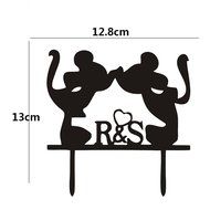 Ecape Creative Mr and Mrs Personalized Wedding Cake Toppers Deer Cake Topper for Special Events N16