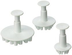 Elinka Fondant Cake Cutter Mold Decorating Plunger Sugarcraft Snowflake Cutter Tools Set of 3