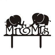 Ecape Creative Mr and Mrs Personalized Wedding Cake Toppers Deer Cake Topper for Special Events N17