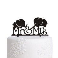 Ecape Creative Mr and Mrs Personalized Wedding Cake Toppers Deer Cake Topper for Special Events N18