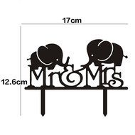 Ecape Creative Mr and Mrs Personalized Wedding Cake Toppers Deer Cake Topper for Special Events N19