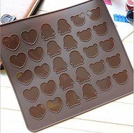 Bingirl 5 Pcs Lot 100 Silicone Macaroons Mat Baking Mat Penguin Bear Heart Cooking Mat