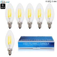 ELINKUME 2W Candelabra LED Bulbs, 20W Light Bulbs Equivalent, LED Warm White 2700K Chandelier LED Bulb, E12 Candelabra... N9