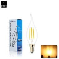 ELINKUME 2W Candelabra LED Bulbs, 20W Light Bulbs Equivalent, LED Warm White 2700K Chandelier LED Bulb, E12 Candelabra... N11