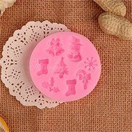 Anyana1 pcs Silicone Fondant Cake Mould DIY Decorating Tools Round Silicone Pink Christmas Style Snowman Christmas... N8