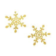 20 Pcs Gold Glitter Snowflake Cupcake Cake Toppers Pick Wedding Bridal Party