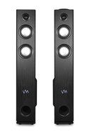 VM Audio EXAT21 Black Floorstanding Powered Bluetooth Tower Home Speakers Pair