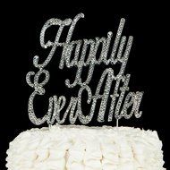 Happily Ever After Wedding Cake Topper, Gold Fairytale Princess Decoration (Happily Ever After - Gold) N20