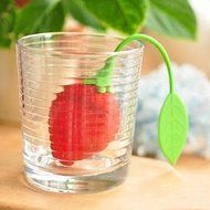 Silicone Strawberry Shape Tea Leaf Strainer Herbal Spice Infuser Tea Filter N2