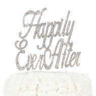Happily Ever After Wedding Cake Topper, Gold Fairytale Princess Decoration (Happily Ever After - Gold) N21