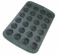Chefs Toolbox Flexible Silicone Non Stick 24 Cup Mini Muffin Cupcake Pan (Pack of 2)