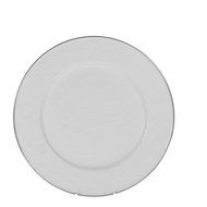 Golden Rabbit White on White Dinner Plate