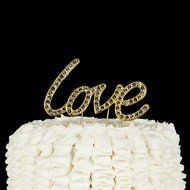 Happily Ever After Wedding Cake Topper, Gold Fairytale Princess Decoration (Happily Ever After - Gold) N25