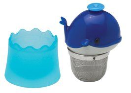 HIC Hangin&rsquo; Dunkin Monkey Loose Tea Leaf Tea Infuser and Drip Tray, Stainless Steel, 3-Inch by 2.25-Inch N7