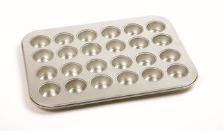 Norpro Heavy Duty Tin Mini Muffin Cupcake Pan Makes 24 13.75"/35cm Long (2-Pack) N2