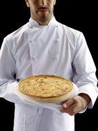 Lekue 11-Inch Quiche Pan with Ceramic Removable Plate, Red