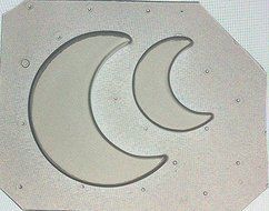 Flexible Resin Mold Set of 2 Half / Crescent Moon Large &amp; Small N2