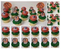 MEMPHIS GRIZZLIES 14 Piece NBA Basketball Birthday Party Cupcake Topper Set - Includes All Cupcake Toppers and... N2