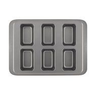 Cake Boss Basics Nonstick Bakeware 6-Cup Mini Loaf Pan, Gray