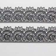 Funshowcase Large Pre-Made Ready to Use Edible Cake Lace Rose Scallop Ivory White 14-inch 10-piece Set N3