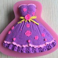 Anyana 3D Lady Princess Dress Wedding Silicone Fondant Mold Cake Decorating Pastry Gum Pastry Tool Kitchen Tool... N4