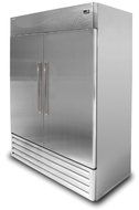 Hinged Glass Door Freezers, 2 Doors and 8 Shelves, 49 Cubic Feet