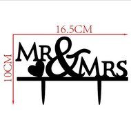 Ecape Acrylic Wedding Cake Topper Wedding Monogram Mr and Mrs Cake Topper With Maple Leaf N7