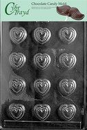 Cybrtrayd V042 Beaded Hearts Valentine Chocolate Candy Mold