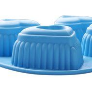 Chefaith 2 Pcs 6-Cup Silicone Muffin / Cupcake Baking Pan [Heart-Shaped Baking Cups] - Non-Stick, Heat Resistant... N3