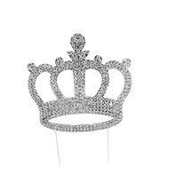 Luxury Silver Crown Cake Topper For Anniversary, Birthday Party &amp; Wedding. Shine &amp; Sparkles. BEST OFFER ON AMAZON. N3
