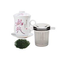 Joyoldelf Stainless Steel Tea Infuser Strainer Filter with Anti Slip Handles and Lid N4