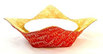 Microwave Bowl Cozy Thanksgiving/Gold Print N4