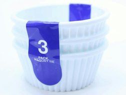 (Pack of 2) 3 Count Ramekin Dish (White)