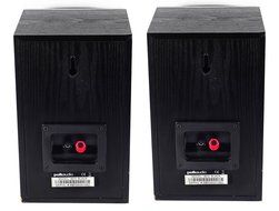 2 x POLK AUDIO M10 Bookshelf / Front / Satellite Speakers 100W Black Wood Grain N3