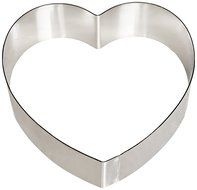 Fat Daddio's Stainless Steel Heart Cake and Pastry Ring, 5.625 Inch x 2 Inch N3