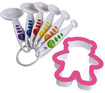 Curious Chef TCC50186 11-Piece Kids' Chef Kit, Pink/Green