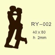 FOUR-C Decorating Supplies Couples Chocolate Mold Silicone Sheet Color Transparent N2