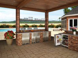 AGA Marvel 25OiM-SS-F-L Outdoor Under-Counter Crescent Ice Machine, Left Hinge Stainless Steel Door, 15-Inch