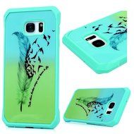 Badalink Galaxy S7 Edge Case Shockproof Drop Protection TPU Bumper Frame + Colorful Painting Hard PC Protective... N63