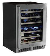 Marvel MP24WDG4RS Professional Dual Zone Wine Cellar Framed Glass Door, 24", Stainless Steel N2